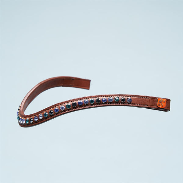 Horsecode Stirnriemen Caramell & Blue KB