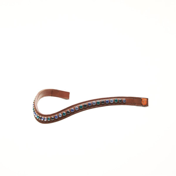 Horsecode Stirnriemen Caramell & Blue KB