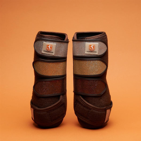 Horsecode Gamaschen brown Glitter & Go XL