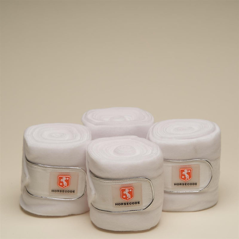 Horsecode bandagen white silver