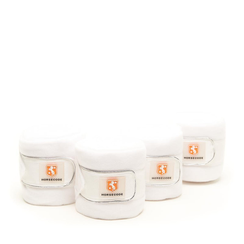 Horsecode bandagen white silver