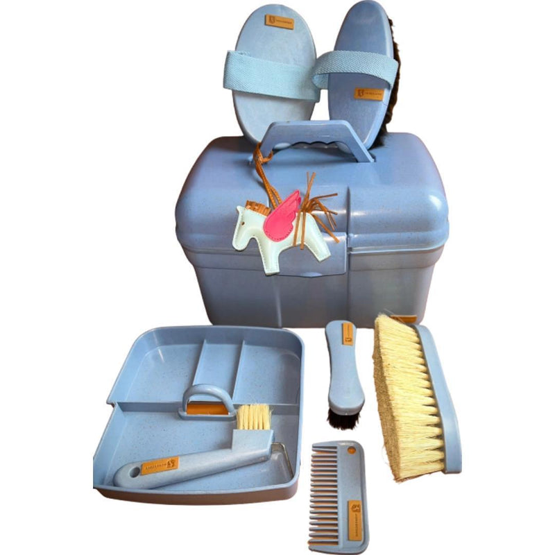Horsecode Putzbox mit Inhalt nature light blue aus natürlichen Materialien